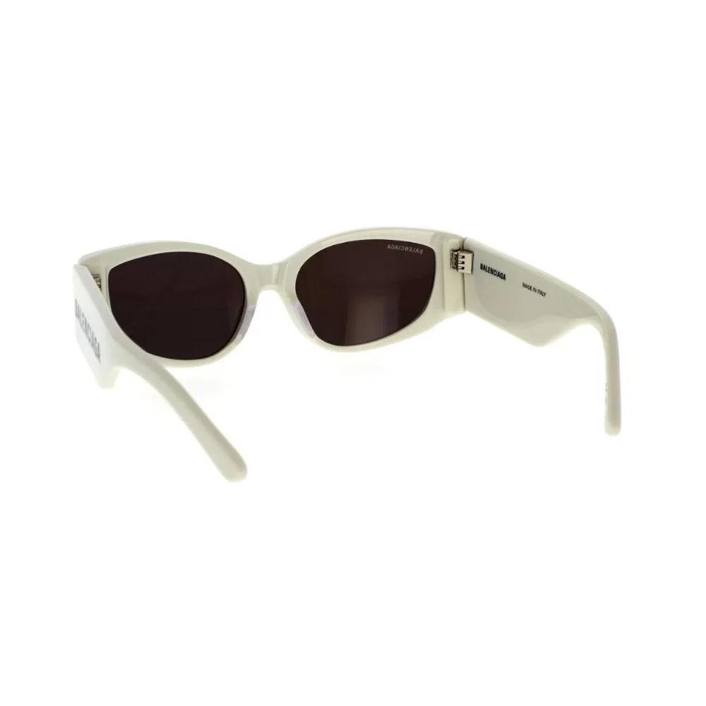 NEW BALENCIAGA BB0258S 003 OVERSIZED WOMEN WHITE SUNGLASSES BALENCIAGA